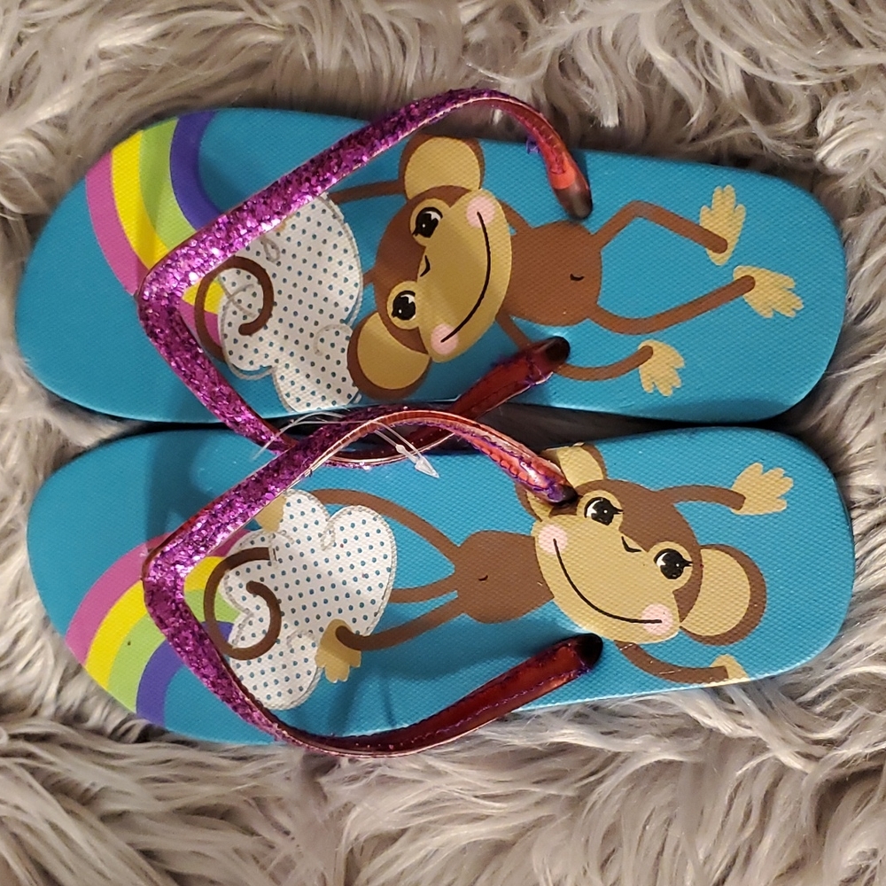 NWT Monkey Flip Flops